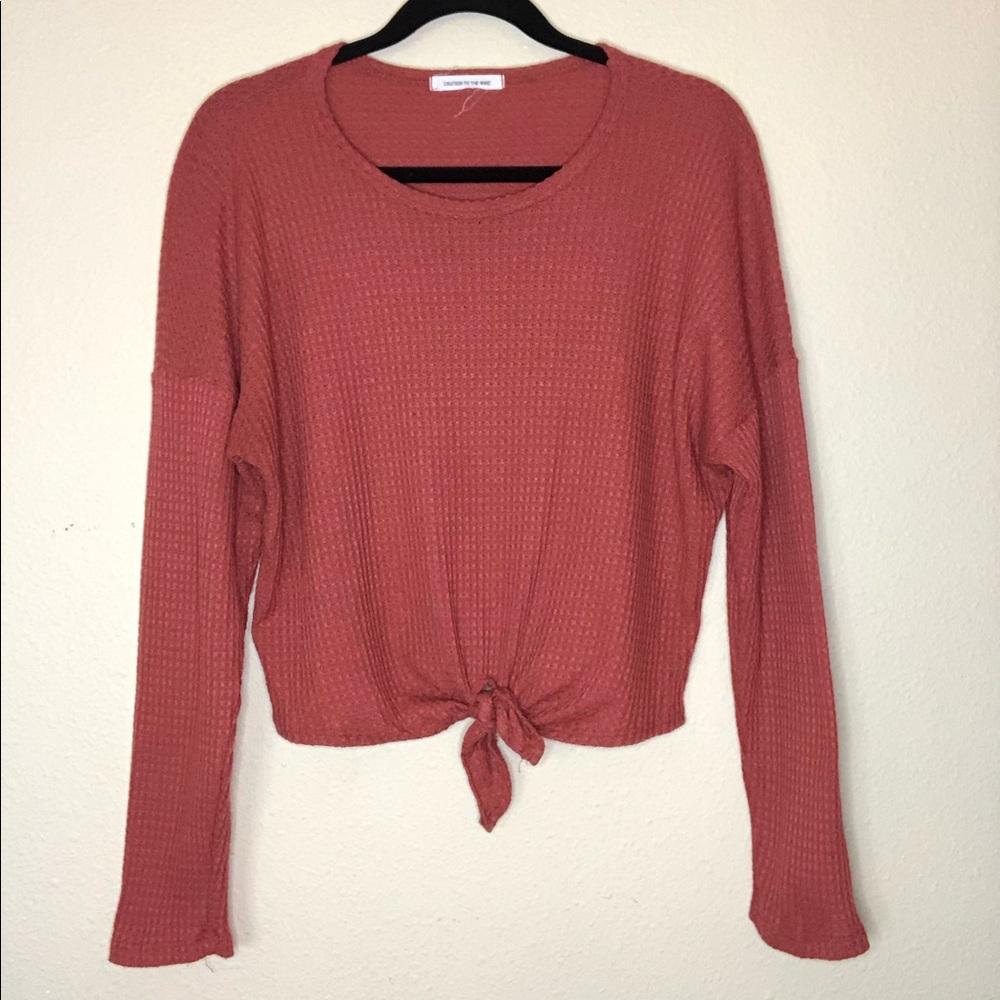 Caution to the Wind Front Tie Top